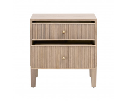 Essentials - Highland 2-Drawer Nightstand in Natural Oak