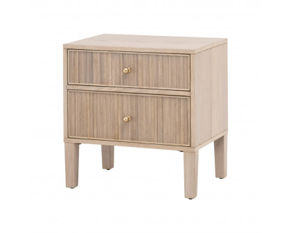 Essentials - Highland 2-Drawer Nightstand in Natural Oak