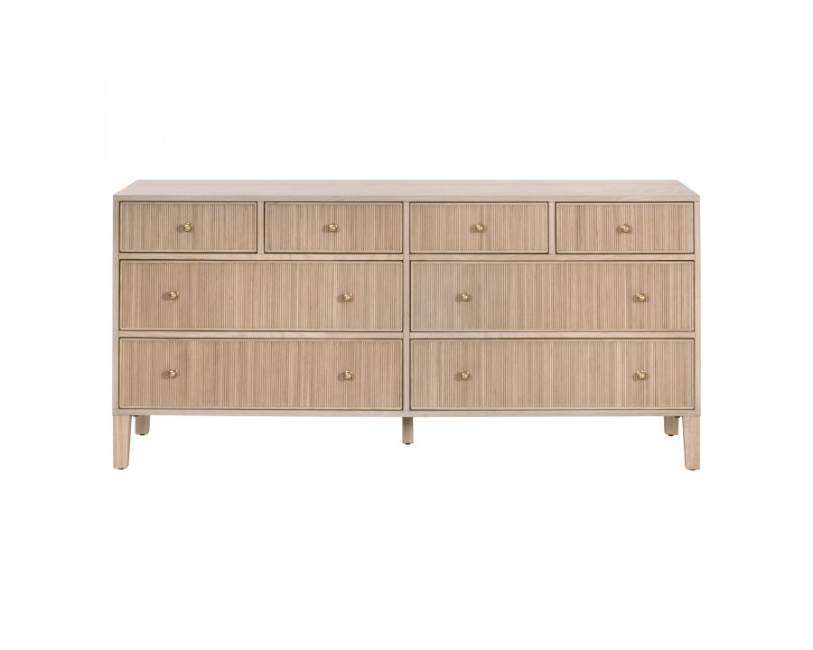 Essentials - Highland 8-Drawer Double Dresser in Natural Oak