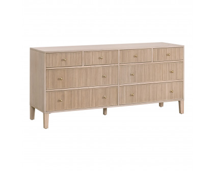 Essentials - Highland 8-Drawer Double Dresser in Natural Oak