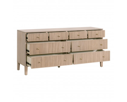 Essentials - Highland 8-Drawer Double Dresser in Natural Oak