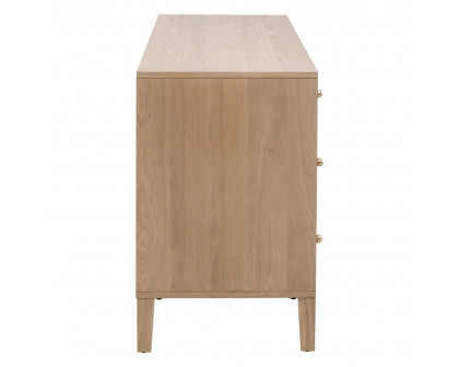 Essentials - Highland 8-Drawer Double Dresser in Natural Oak