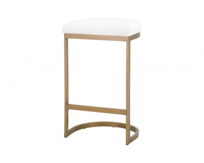 Essentials - Traditions Cresta Counter Stool in LiveSmart Peyton Pearl Brushed Gold