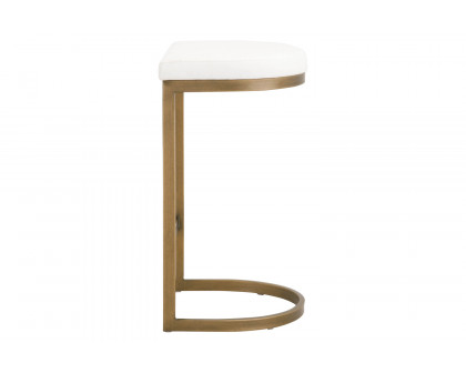 Essentials - Traditions Cresta Counter Stool in LiveSmart Peyton Pearl Brushed Gold