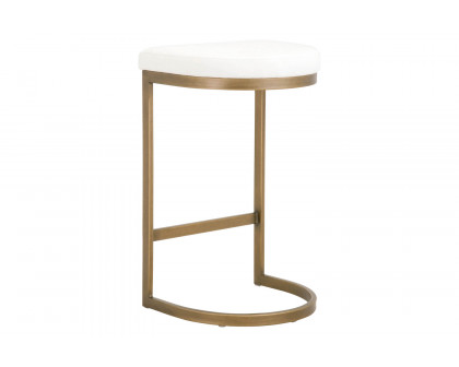 Essentials - Traditions Cresta Counter Stool in LiveSmart Peyton Pearl Brushed Gold