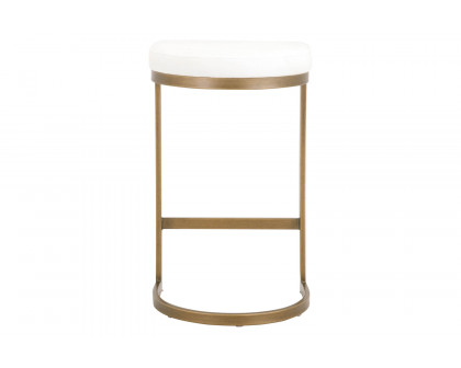 Essentials - Traditions Cresta Counter Stool in LiveSmart Peyton Pearl Brushed Gold