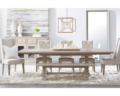 Essentials - Traditions Hudson Large Dining Bench in Natural Gray