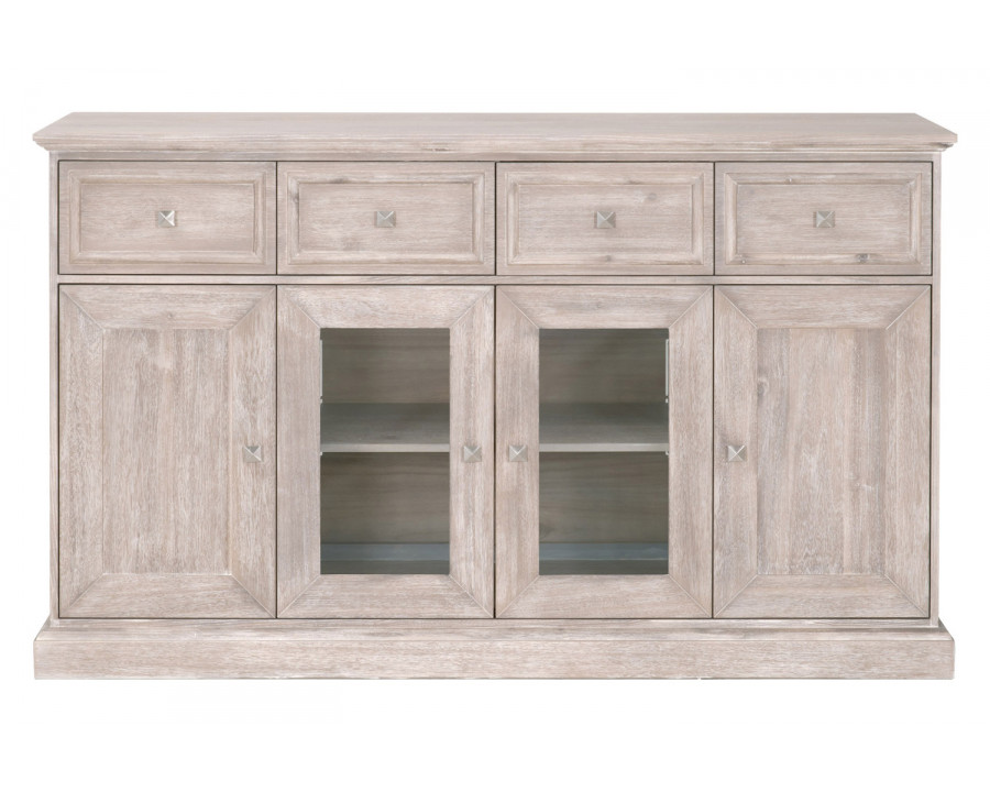 Essentials - Traditions Hudson Media Sideboard in Natural Gray