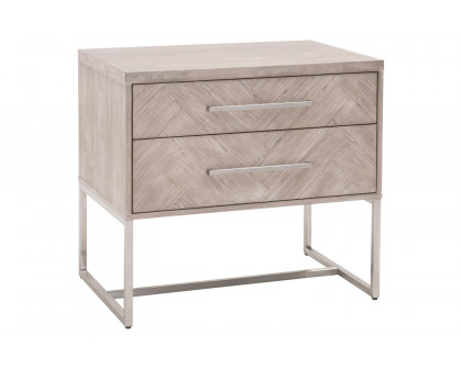 Essentials Traditions Mosaic 2-Drawer Nightstand - Natural Gray