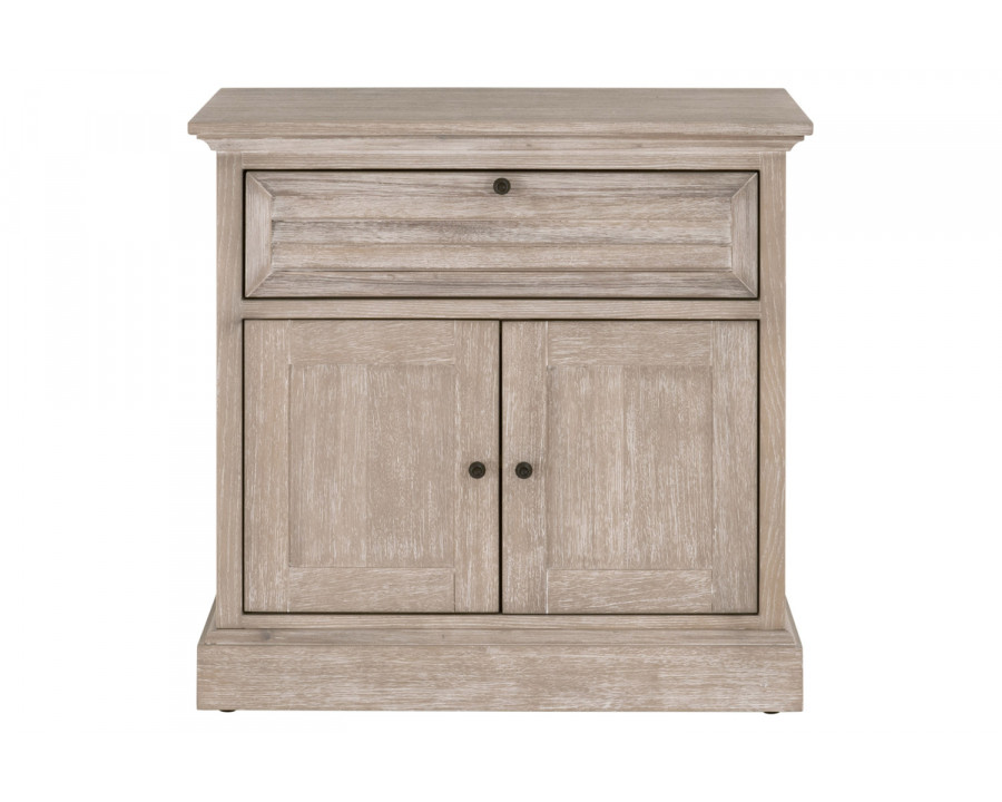 Essentials - Traditions Eden 1-Drawer 2-Door Nightstand in Natural Gray Acacia