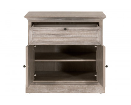 Essentials - Traditions Eden 1-Drawer 2-Door Nightstand in Natural Gray Acacia