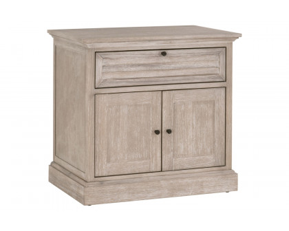 Essentials - Traditions Eden 1-Drawer 2-Door Nightstand in Natural Gray Acacia