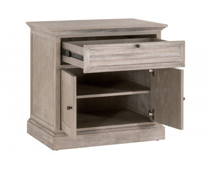 Essentials - Traditions Eden 1-Drawer 2-Door Nightstand in Natural Gray Acacia