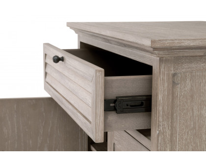 Essentials - Traditions Eden 1-Drawer 2-Door Nightstand in Natural Gray Acacia