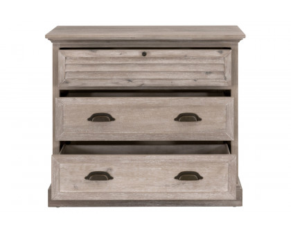 Essentials - Traditions Eden 3-Drawer Nightstand in Natural Gray Acacia