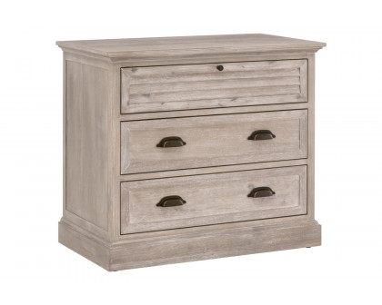 Essentials - Traditions Eden 3-Drawer Nightstand in Natural Gray Acacia