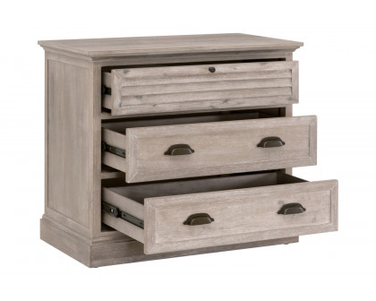 Essentials - Traditions Eden 3-Drawer Nightstand in Natural Gray Acacia