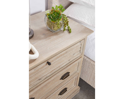 Essentials - Traditions Eden 3-Drawer Nightstand in Natural Gray Acacia