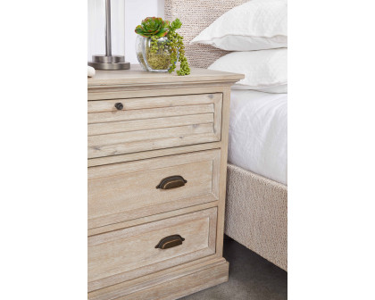 Essentials - Traditions Eden 3-Drawer Nightstand in Natural Gray Acacia