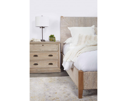 Essentials - Traditions Eden 3-Drawer Nightstand in Natural Gray Acacia