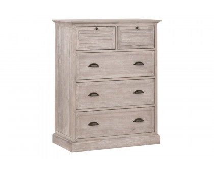 Essentials - Eden 5-Drawer High Chest in Natural Gray Acacia