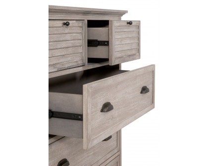 Essentials - Eden 5-Drawer High Chest in Natural Gray Acacia