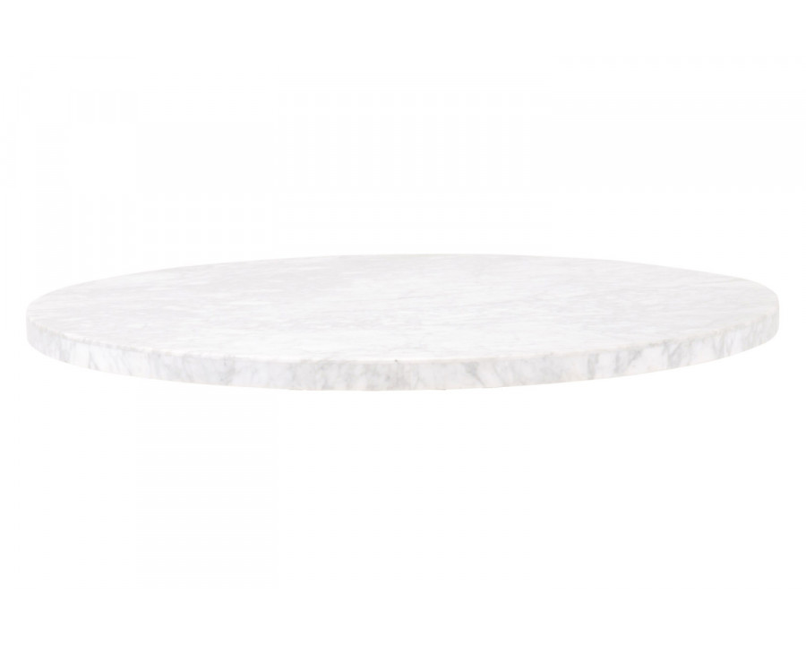 Essentials Traditions Turino 54" Round Dining Table Carrera Top - White Carrera Marble