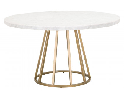 Essentials Traditions Turino Round Dining Table Base - Brushed Gold