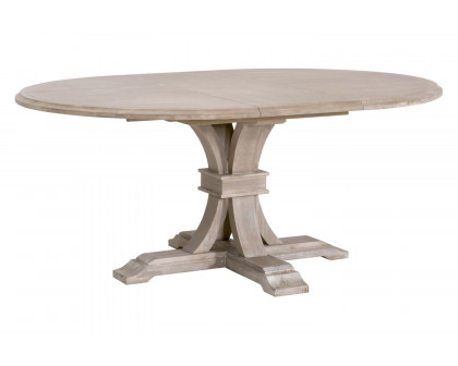 Essentials Traditions Devon 54" Round Extension Dining Table - Natural Gray