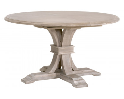 Essentials Traditions Devon 54" Round Extension Dining Table - Natural Gray