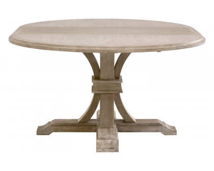 Essentials Traditions Devon 54" Round Extension Dining Table - Natural Gray