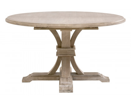 Essentials Traditions Devon 54" Round Extension Dining Table - Natural Gray