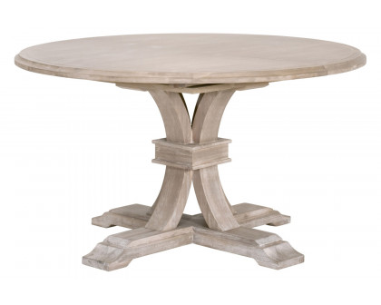 Essentials Traditions Devon 54" Round Extension Dining Table - Natural Gray