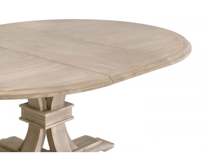 Essentials Traditions Devon 54" Round Extension Dining Table - Natural Gray