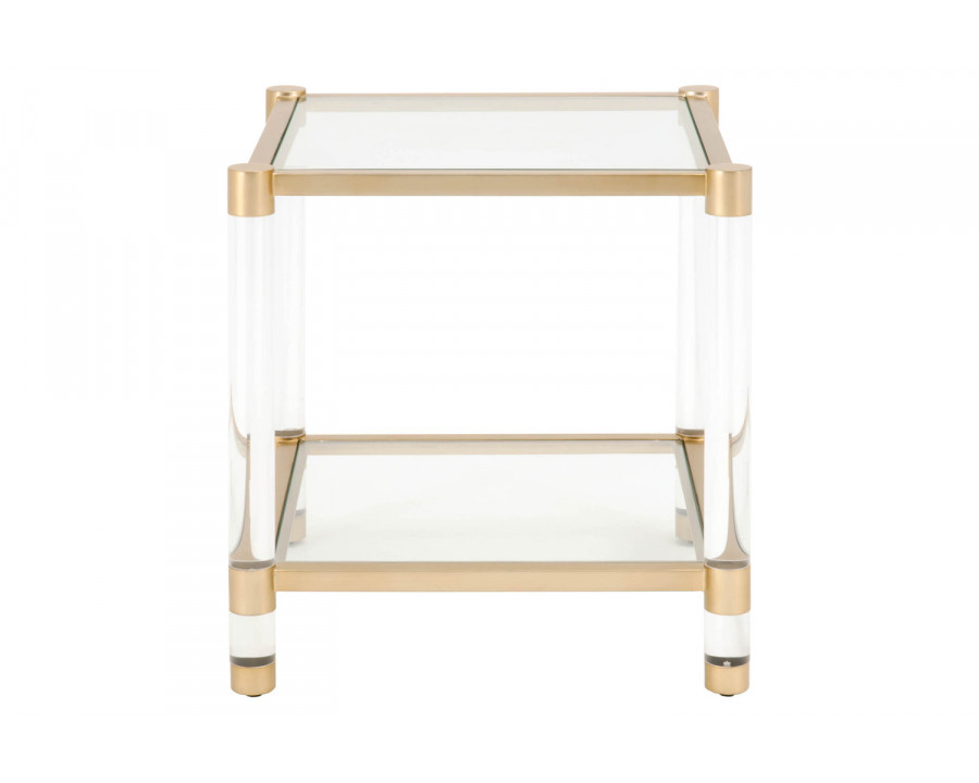 Essentials - Traditions Nouveau End Table in Brushed Brass