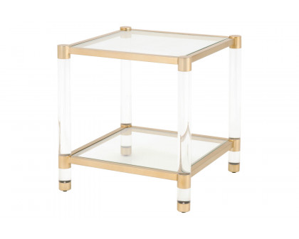 Essentials - Traditions Nouveau End Table in Brushed Brass