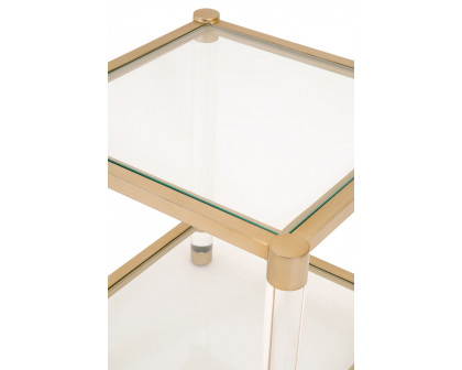 Essentials - Traditions Nouveau End Table in Brushed Brass