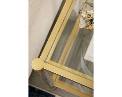 Essentials - Traditions Nouveau End Table in Brushed Brass