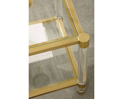 Essentials - Traditions Nouveau End Table in Brushed Brass