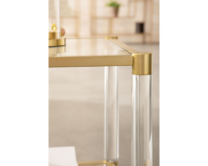 Essentials - Traditions Nouveau End Table in Brushed Brass