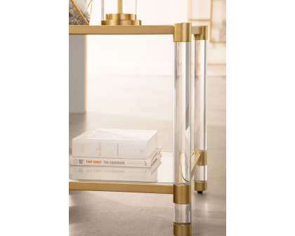 Essentials - Traditions Nouveau End Table in Brushed Brass