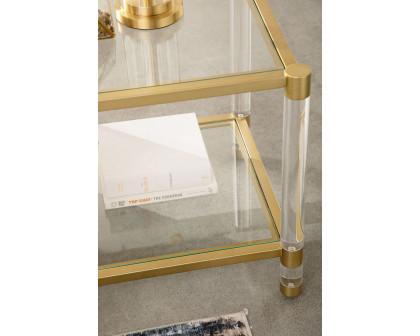 Essentials - Traditions Nouveau End Table in Brushed Brass