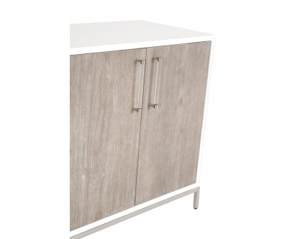 Essentials - Traditions Nouveau Media Sideboard in Natural Gray