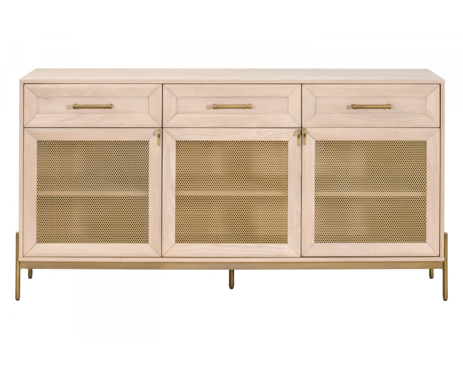 Essentials - Traditions Dwell Media Sideboard in Light Honey Oak