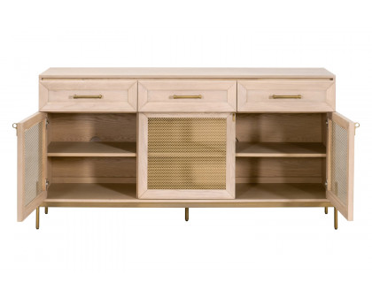 Essentials - Traditions Dwell Media Sideboard in Light Honey Oak