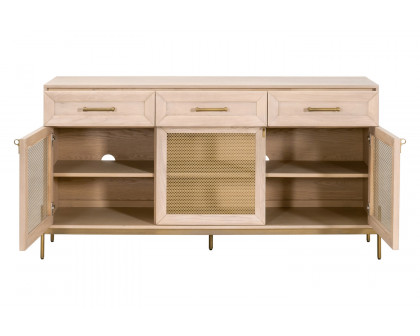 Essentials - Traditions Dwell Media Sideboard in Light Honey Oak