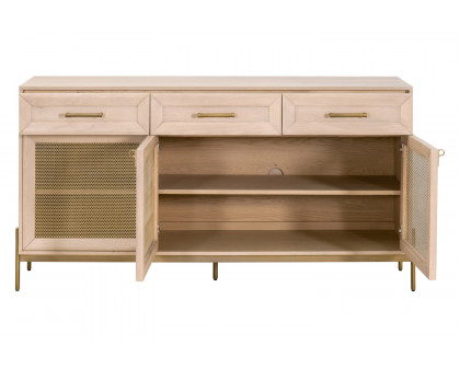 Essentials - Traditions Dwell Media Sideboard in Light Honey Oak