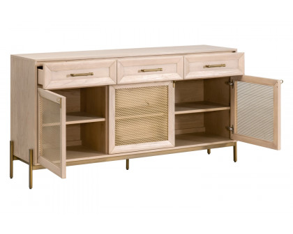 Essentials - Traditions Dwell Media Sideboard in Light Honey Oak