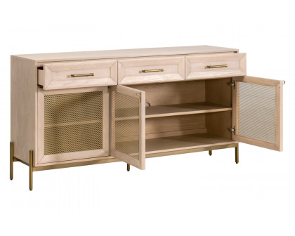 Essentials - Traditions Dwell Media Sideboard in Light Honey Oak