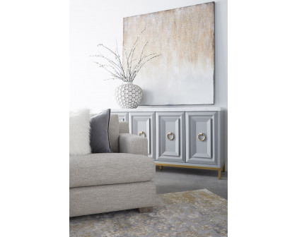 Essentials Traditions Azure Carrera Media Sideboard - Dove Gray